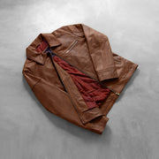 Lavendard جاكيت بايكر جلد رجالي – alternate product view 8