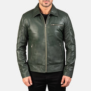 Lavendard جاكيت بايكر جلد رجالي – alternate product view 3