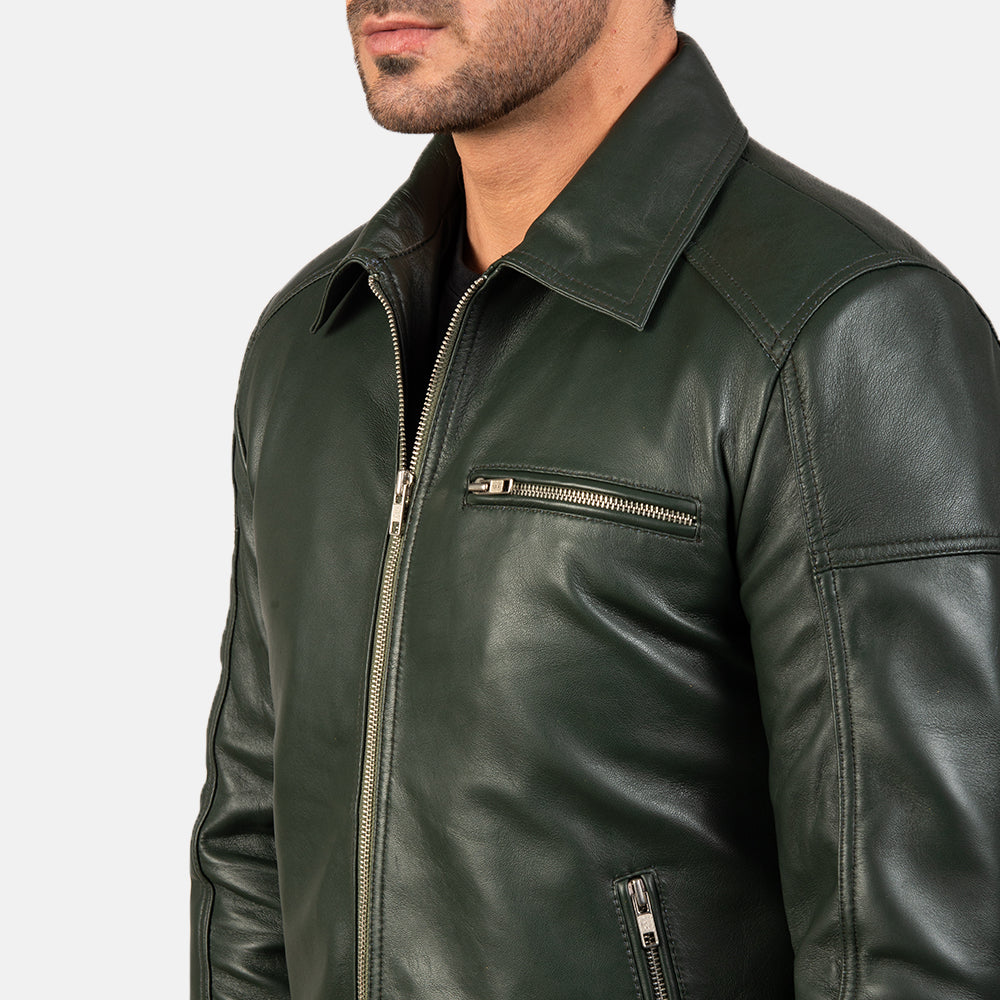 Lavendard جاكيت بايكر جلد رجالي – alternate product view 5