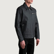 Lavendard جاكيت بايكر جلد رجالي – alternate product view 2