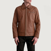 Lavendard جاكيت بايكر جلد رجالي – alternate product view 3