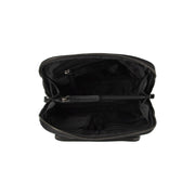 Solid Antique Brass Hardware &amp; Heavy-Duty Dual Zipper Detail on Floran Full-Grain Leather Backpack نسائي