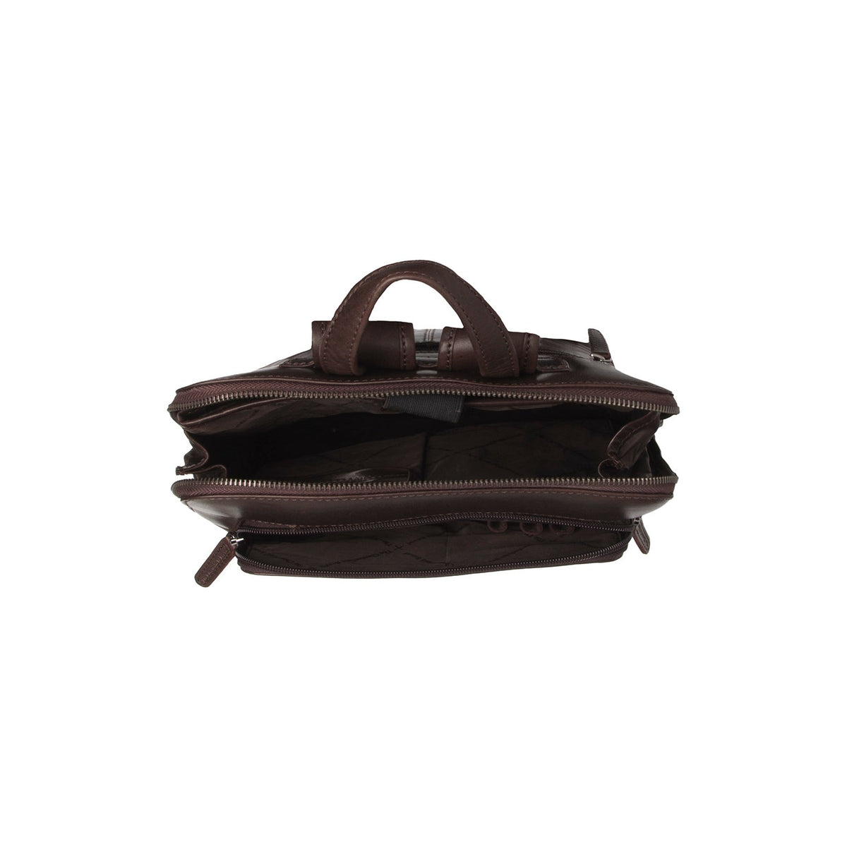 Brown Leather Backpack Fornella, detail view 1