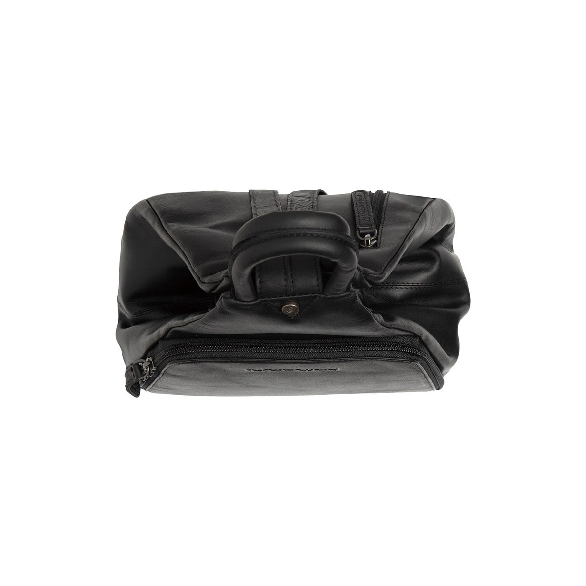 Howard Full-Grain Leather Backpack نسائي - Structured Side Profile Showing Gusset Depth &amp; Expansion Capacity