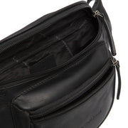 Solid Antique Brass Hardware &amp; Heavy-Duty Dual Zipper Detail on Jack Full-Grain Leather Belt Bag نسائي