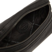 Toronto Full-Grain Leather Belt Bag نسائي - Structured Side Profile Showing Gusset Depth &amp; Expansion Capacity