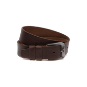 Solid Antique Brass Hardware &amp; Heavy-Duty Dual Zipper Detail on Copper Full-Grain Leather Belt رجالي
