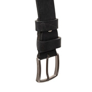 Morrison Full-Grain Leather Belt رجالي - Structured Side Profile Showing Gusset Depth &amp; Expansion Capacity