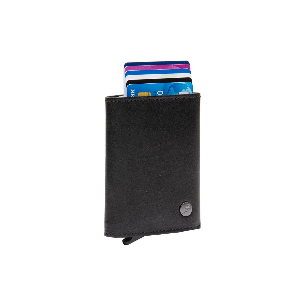 Gabriela Full-Grain Leather Card Holder نسائي in Classic 100% Full-Grain Leather - Full Exterior Front Profile View | Buy Online