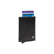 Gabriela Full-Grain Leather Card Holder نسائي in Classic 100% Full-Grain Leather - Full Exterior Front Profile View | Buy Online