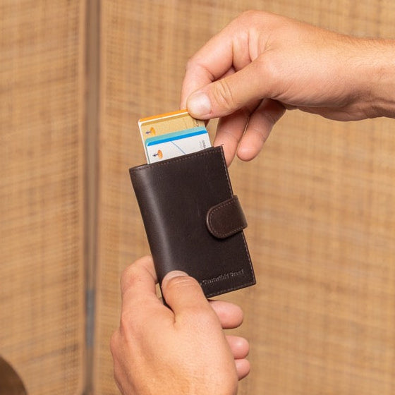 Leipzig Full-Grain Leather Card Holder نسائي – alternate product view 2