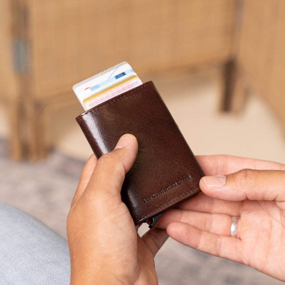 Paris Full-Grain Leather Card Holder نسائي – alternate product view 2