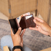 Paris Full-Grain Leather Card Holder نسائي – alternate product view 3