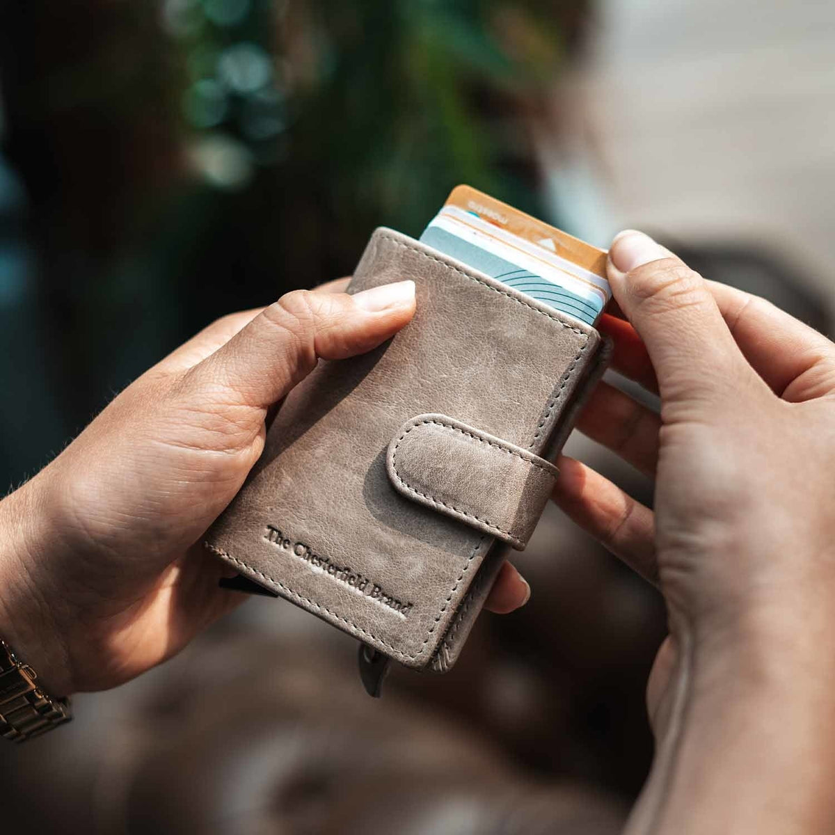 Prague Full-Grain Leather Card Holder نسائي – alternate product view 2