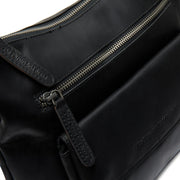 Classic 100% Full-Grain leather Bag - Rear Perspective Showing Reinforced Leather Straps &amp; Stitching