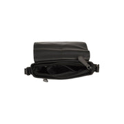 Solid Antique Brass Hardware &amp; Heavy-Duty Dual Zipper Detail on Lucian Full-Grain Leather Crossbody Bag نسائي
