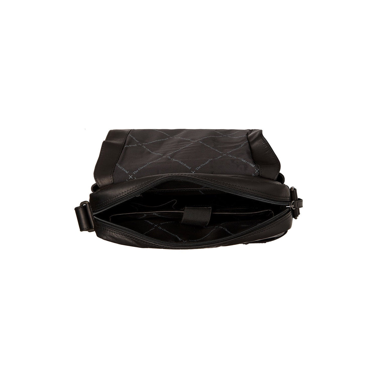 Solid Antique Brass Hardware & Heavy-Duty Dual Zipper Detail on Raphael Full-Grain Leather Crossbody Bag