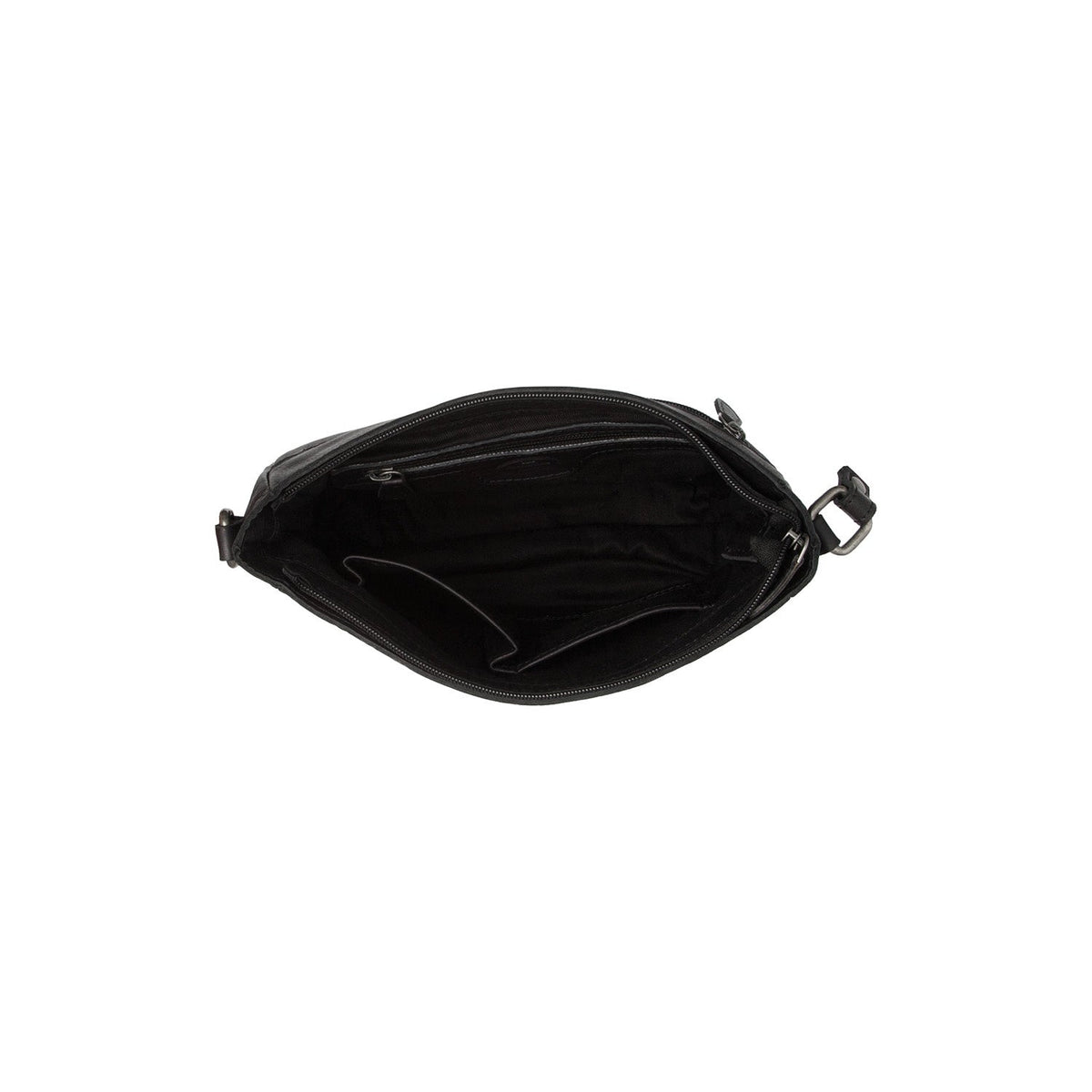 Weimar Full-Grain Leather Crossbody Bag نسائي - Structured Side Profile Showing Gusset Depth &amp; Expansion Capacity