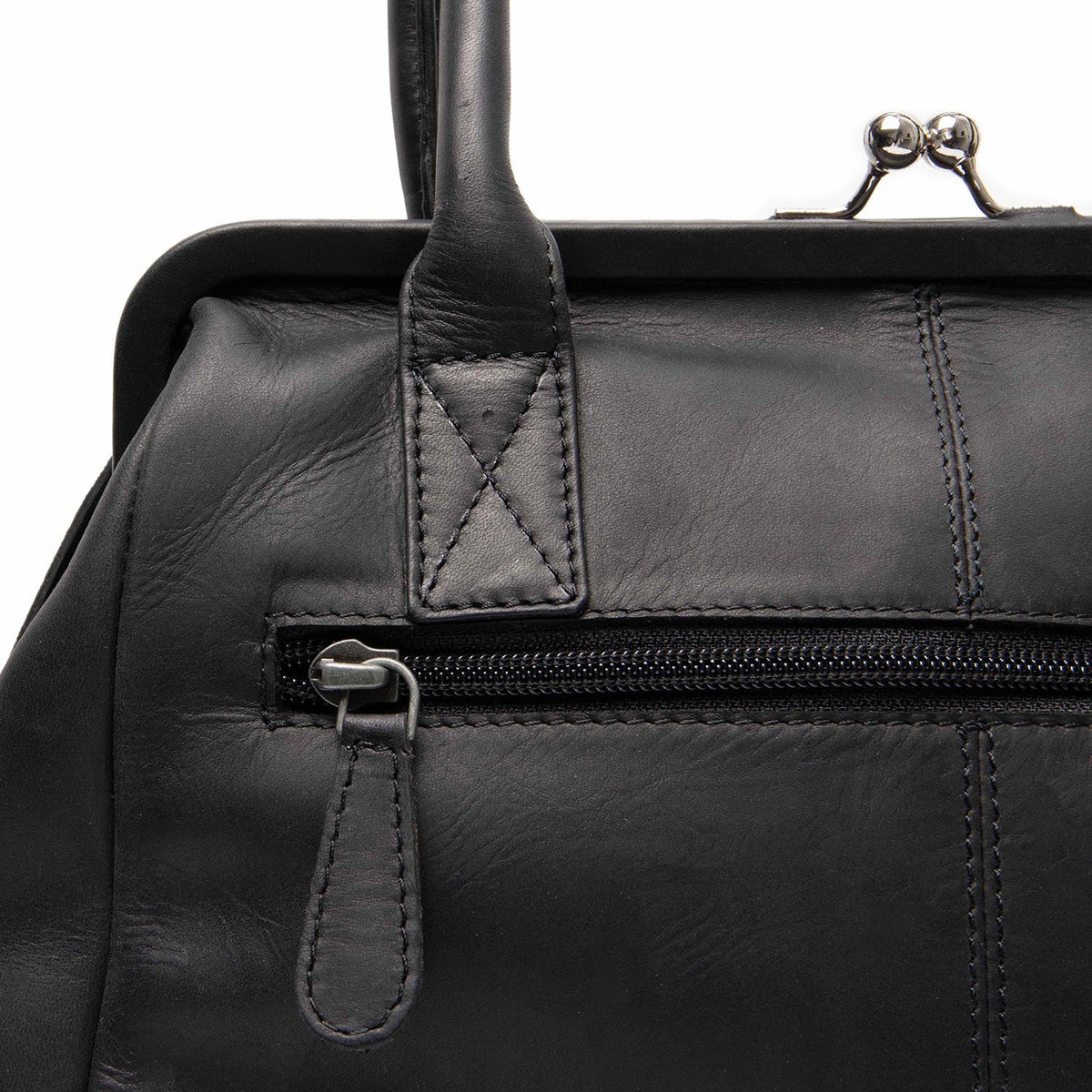 Dorin Full-Grain Leather Handbag نسائي - Lateral Side Profile View Showing Sleeve Cut &amp; Athletic Taper Fit