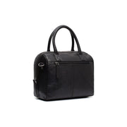 Styled Fit Perspective of Langton Full-Grain Leather Handbag نسائي on Model - Natural Daylight Drape