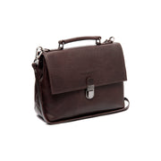 Tailored Rib Cuffs &amp; Hem Craftsmanship Construction Detail on Renata Full-Grain Leather Handbag نسائي