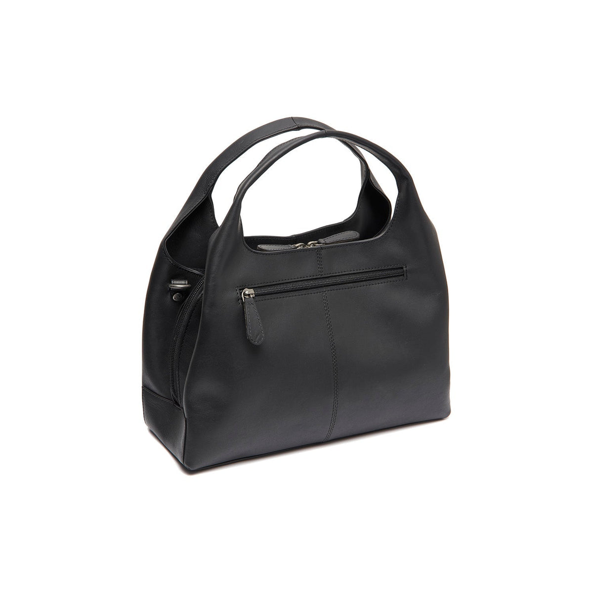 Styled Fit Perspective of Salina Full-Grain Leather Handbag نسائي on Model - Natural Daylight Drape
