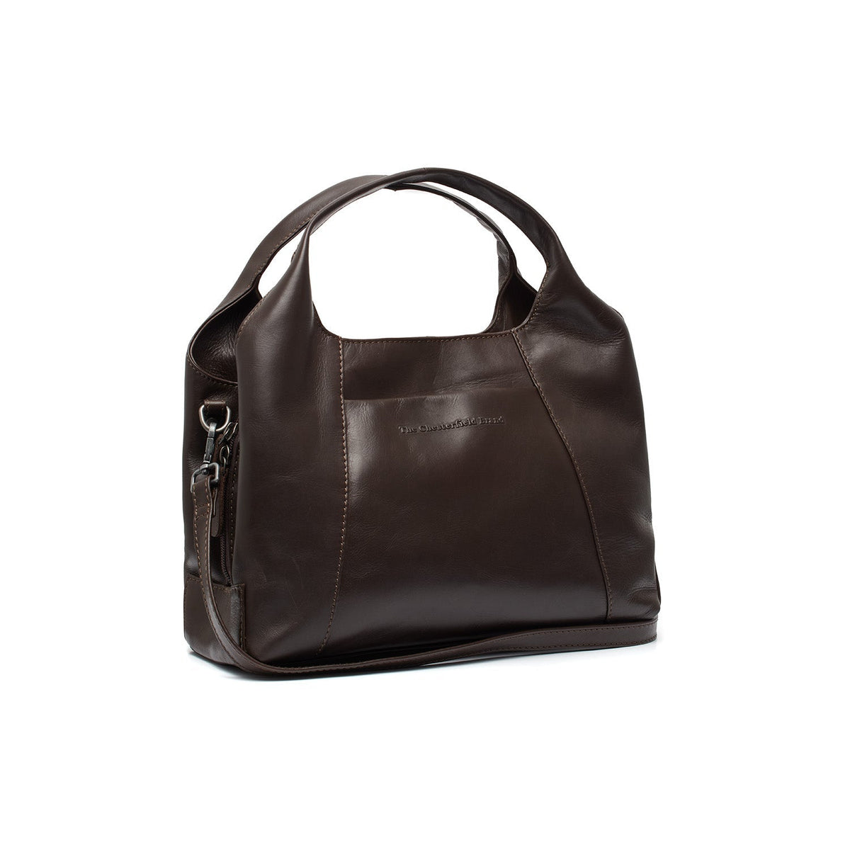 Brown Leather Handbag Salina, front view
