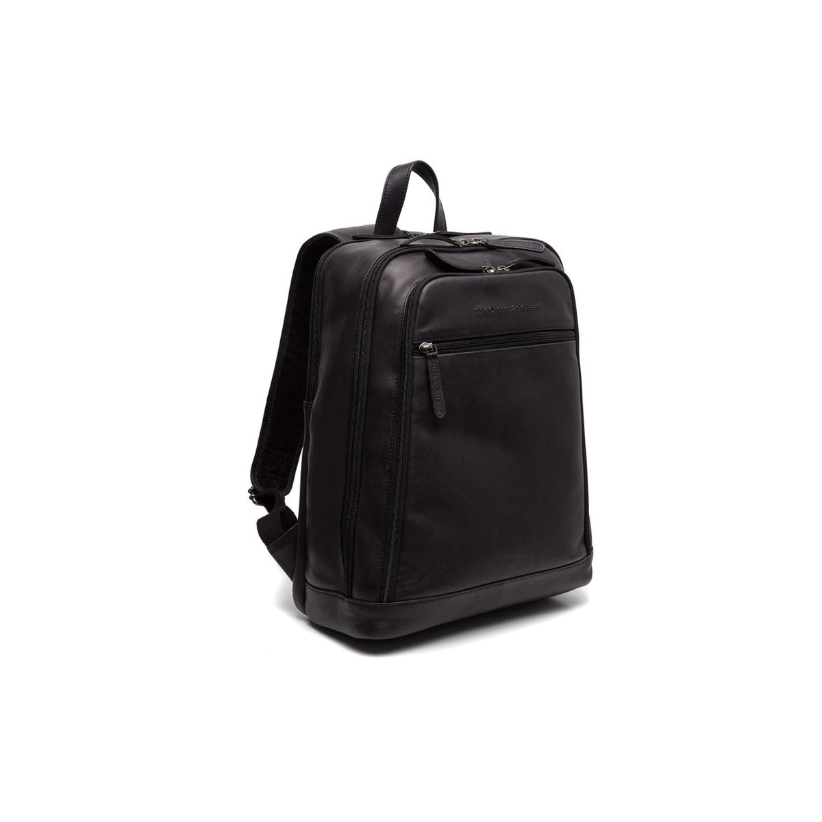 Detroit Full-Grain Leather Laptop Backpack نسائي in Classic 100% Full-Grain Leather - Full Exterior Front Profile View | Buy Online