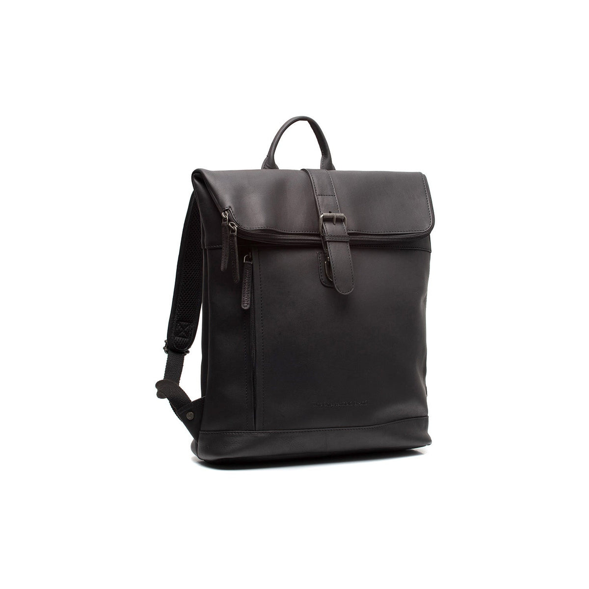 Larsson Full-Grain Leather Laptop Backpack نسائي in Classic 100% Full-Grain Leather - Full Exterior Front Profile View | Buy Online
