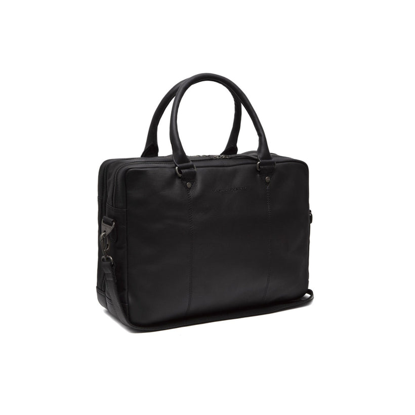 Boston Full-Grain Leather Laptop Bag in Classic 100% Full-Grain Leather - Full Exterior Front Profile View | Buy Online
