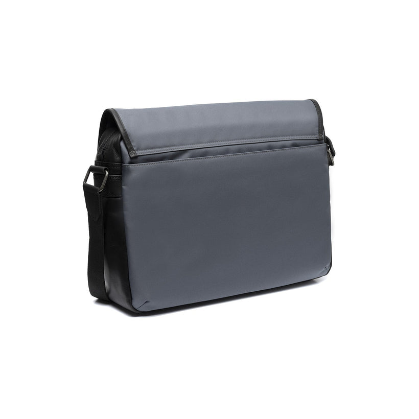 Classic 100% Full-Grain leather Briefcase - Rear Perspective Showing Reinforced Leather Straps & Stitching
