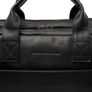 Solid Antique Brass Hardware &amp; Heavy-Duty Dual Zipper Detail on Frazer Full-Grain Leather Laptop Bag نسائي