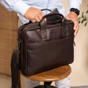 Frazer Full-Grain Leather Laptop Bag نسائي – alternate product view 2