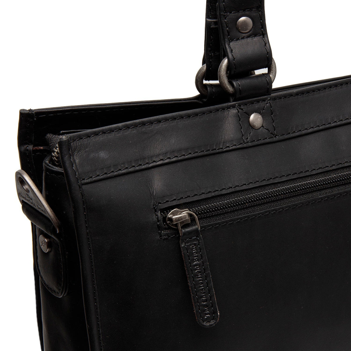 Reinforced Leather Base with Protective Metal Studs Detail