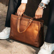 Manly Full-Grain Leather Laptop Bag نسائي – alternate product view 2