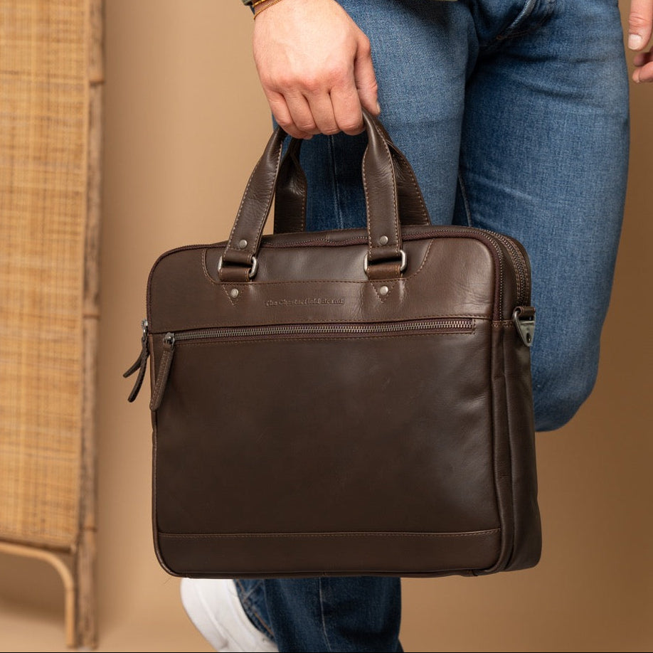 Montara Full-Grain Leather Laptop Bag نسائي – alternate product view 2