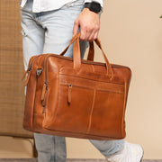 Ryan Full-Grain Leather Laptop Bag رجالي – alternate product view 2