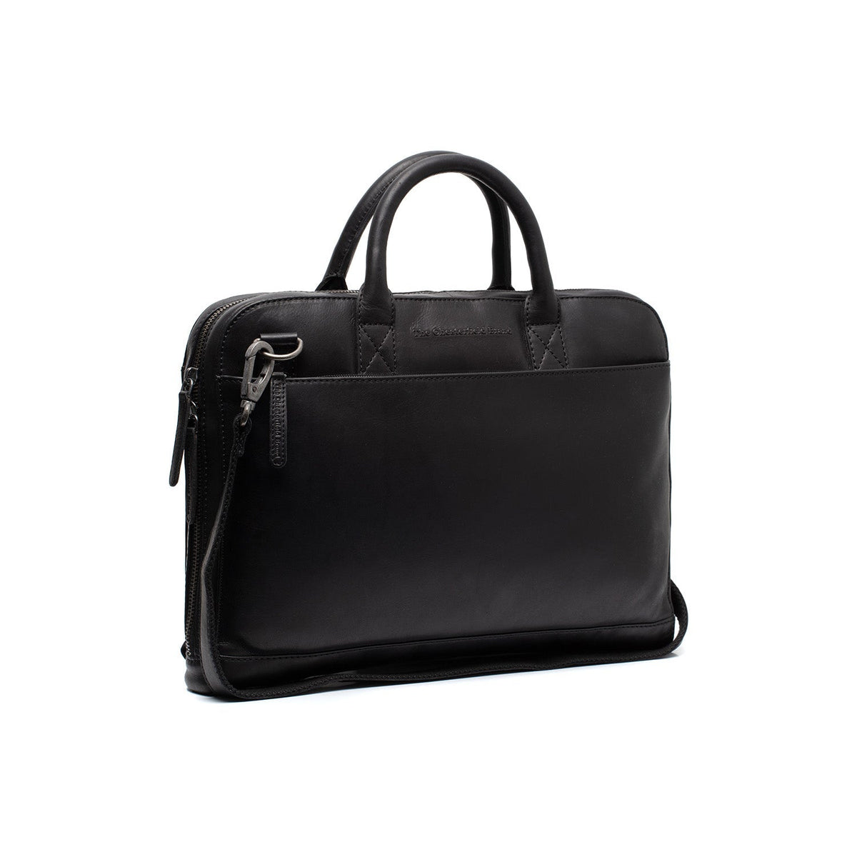 Tilbury Full-Grain Leather Laptop Bag نسائي in Classic 100% Full-Grain Leather - Full Exterior Front Profile View | Buy Online
