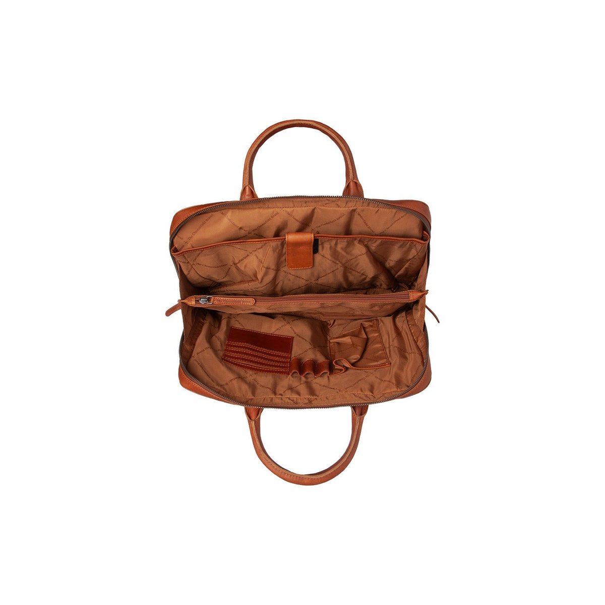 Cognac Leather Laptop Bag Tilbury, detail view 4