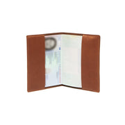 Cognac Leather Passport Case نسائي, detail view 3