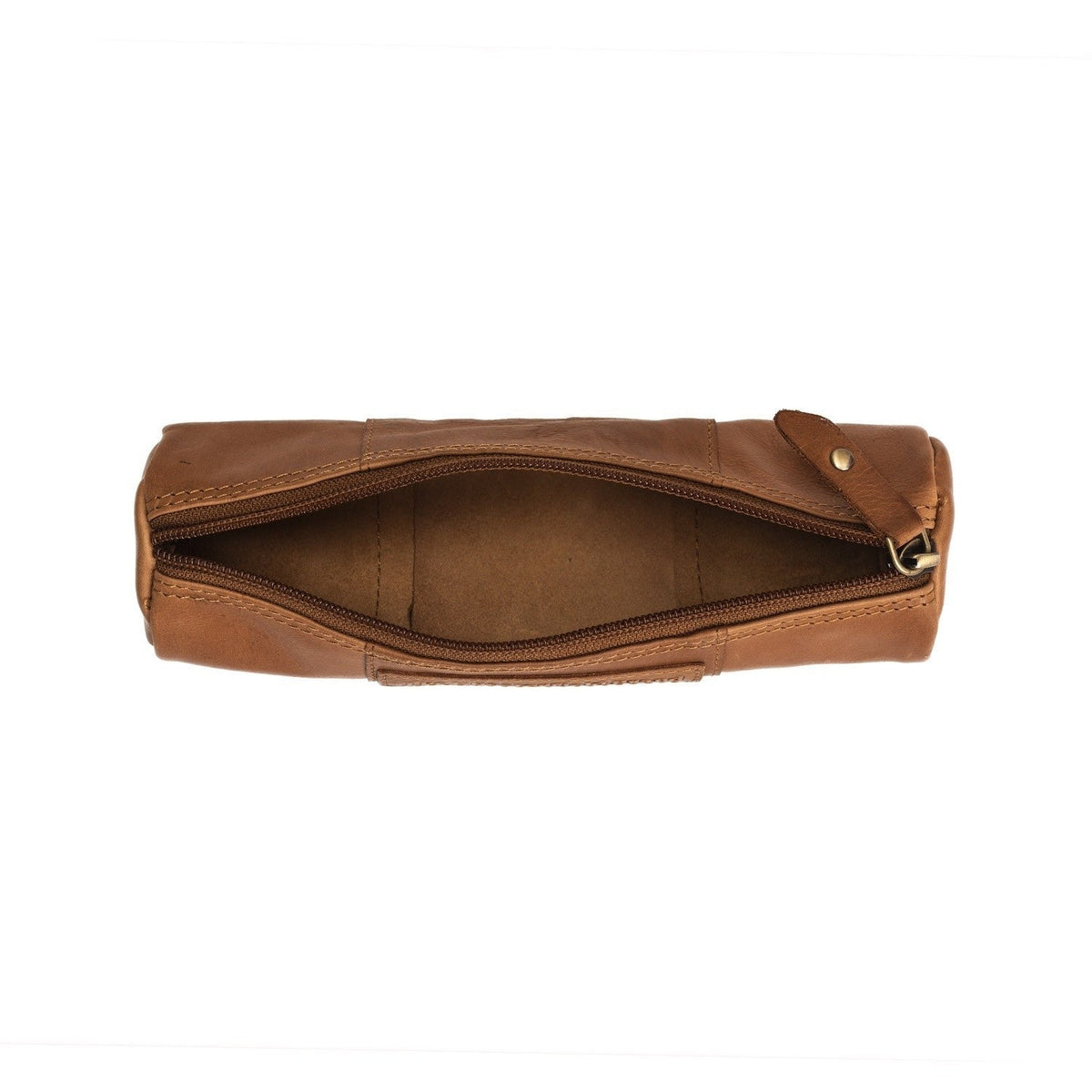 Cognac Leather Pencil Case Lea نسائي, detail view 1