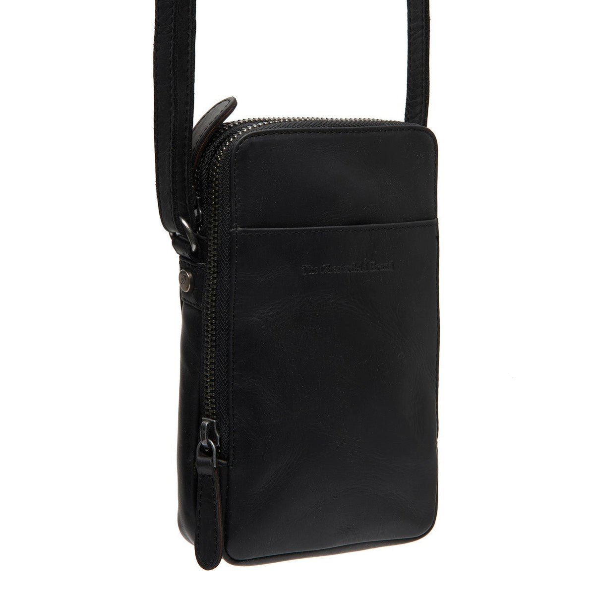 Alesund Full-Grain Leather Phone Bag نسائي in Classic 100% Full-Grain Leather - Front Profile View &amp; Tailored Silhouette | Buy Online