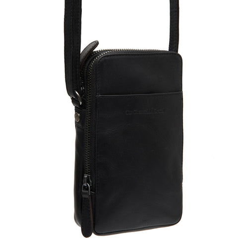Alesund Full-Grain Leather Phone Bag in Classic 100% Full-Grain Leather - Front Profile View & Tailored Silhouette | Buy Online
