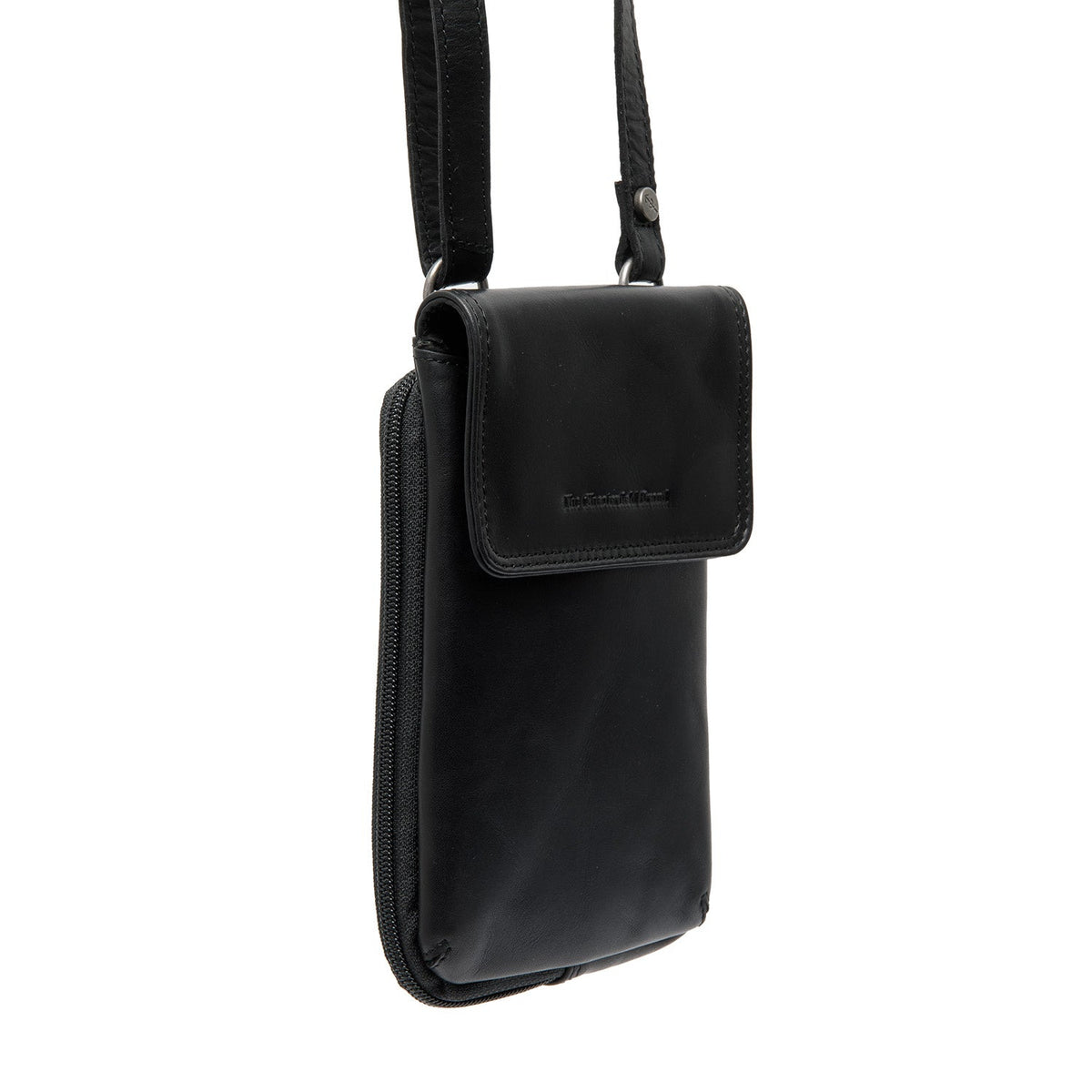 Langley Full-Grain Leather Phone Bag نسائي in Classic 100% Full-Grain Leather - Front Profile View &amp; Tailored Silhouette | Buy Online