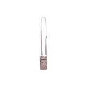 Styled Fit Perspective of Salta Full-Grain Leather Phone Bag نسائي on Model - Natural Daylight Drape
