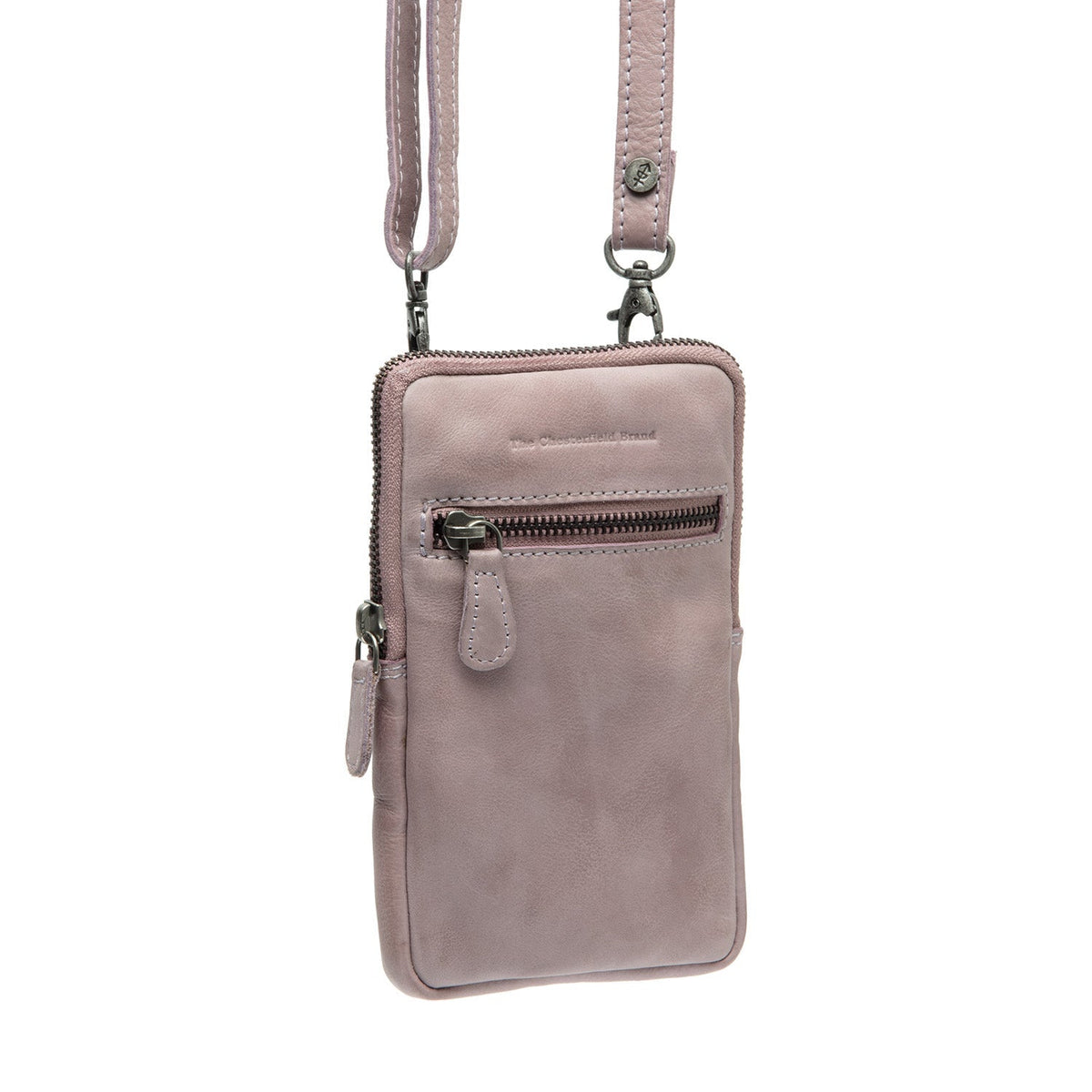 Salta Full-Grain Leather Phone Bag نسائي in Classic 100% Full-Grain Leather - Front Profile View &amp; Tailored Silhouette | Buy Online