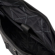 Rome Full-Grain Leather Shopper نسائي - Structured Side Profile Showing Gusset Depth &amp; Expansion Capacity