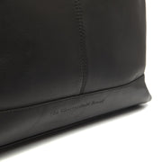 Amelia Full-Grain Leather Shoulder Bag نسائي - Structured Side Profile Showing Gusset Depth &amp; Expansion Capacity
