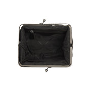 Solid Antique Brass Hardware &amp; Heavy-Duty Dual Zipper Detail on Andrade Full-Grain Leather Shoulder Bag نسائي