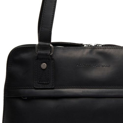 Classic 100% Full-Grain leather Bag - Rear Perspective Showing Reinforced Leather Straps & Stitching